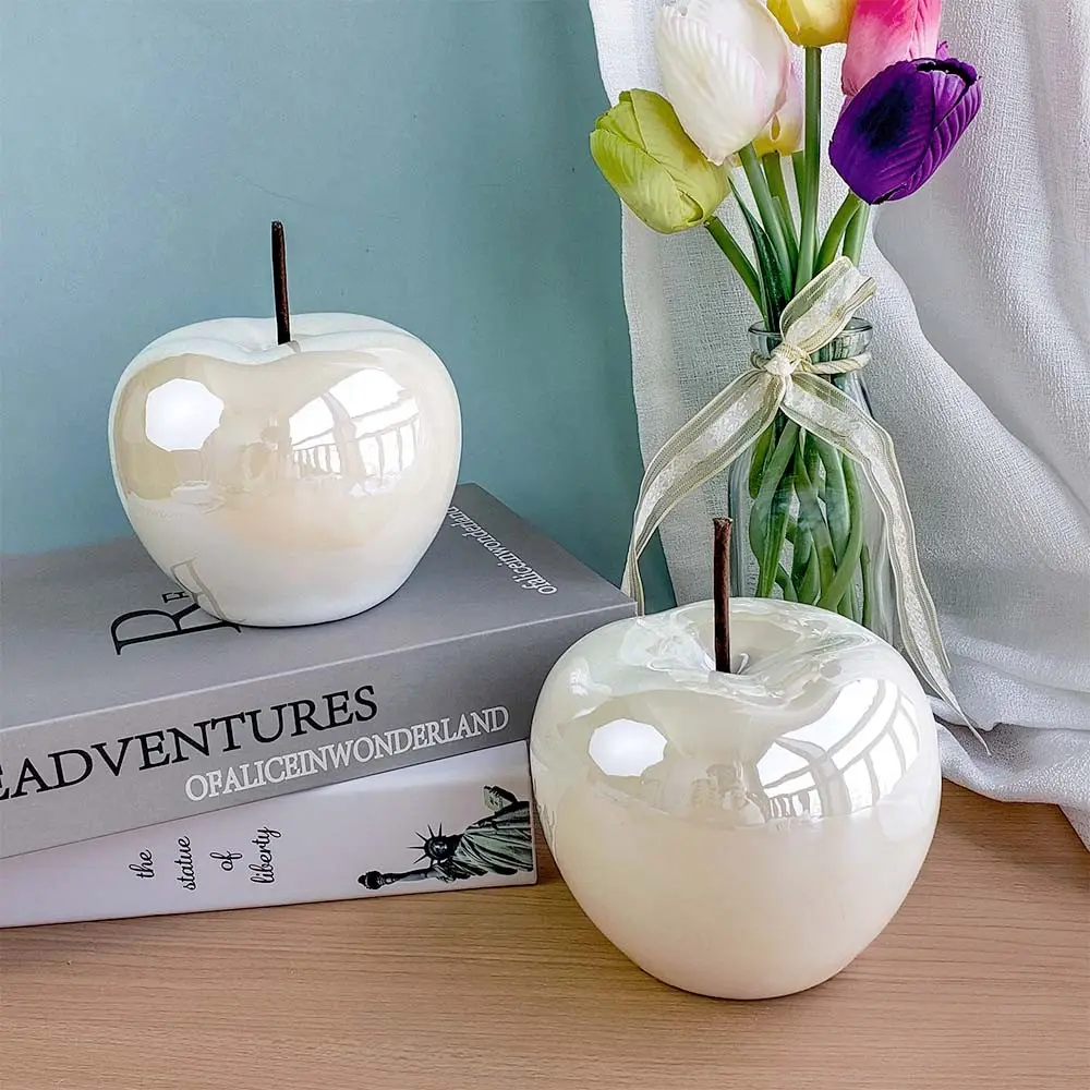 Porzellan Gute Dekorationen Keramik Apfel Gold Obst Zubehör Home Decoration