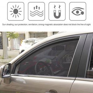Pare-soleil magnétique pour voiture, protection UV, rideau de fenêtre de voiture, pare-soleil latéral en maille, visière solaire, protection estivale, <span class=keywords><strong>film</strong></span> de fenêtre - Product Image 5