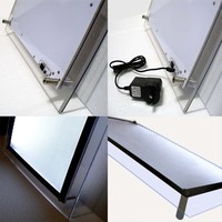 Vente en gros de caissons lumineux LED muraux avec cadre en aluminium panneau de menu en acrylique