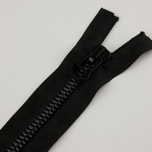 <span class=keywords><strong>Fermeture</strong></span> éclair noire à dents grossières en résine pour veste matelassée, <span class=keywords><strong>fermeture</strong></span> éclair de poche pour vêtements - Product Image 2