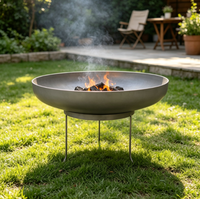 Brasero rond en acier de 28 pouces pour brûler du bois, nouvelle arrivée, brasero de chauffage pour jardin extérieur
