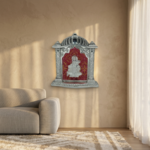 Idole décorative de Hanuman en acier inoxydable, sculpture artisanale de dieu hindou pour la maison, le temple, la méditation, l'autel, ou comme cadeau de mariage. - Product Image 6