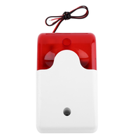 12V/24V Alarma de incendio con cable rojo Sirenas estroboscópicas Luz de tono alto/Alertas de sonido Sirena estroboscópica para sistemas de alarma