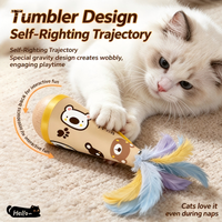 Jouet pour chat : Gadget auto-amusant pour chatons, soulage l'ennui, stimule la dentition et la consommation d'énergie, indispensable avec plumeau interactif