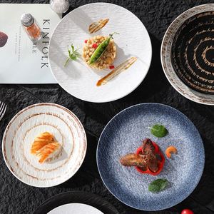 Assiette en céramique pour hôtel et restaurant, assiette à steak et pâtes en grès sous glaçure, assiette à salade et sushi, assiette à dessert et à collation - Product Image 2