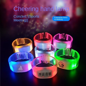 Fabrication Impression Personnalisée Logo <span class=keywords><strong>pas</strong></span> <span class=keywords><strong>Cher</strong></span> Lumineux Led Bracelet Plastique Bracelet Dmx Contrôle pour Événements - Product Image 1