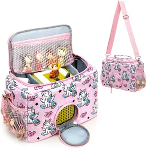 Travel Carrying Case Compatible with Toniebox Kids Audio Player Starter Set & Tonies Figures Organizer Tote Bag - Factory