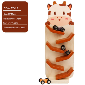 ของเล่นรถแข่งรางไม้แบบเฉื่อยสำหรับเด็กเล็ก รูปสัตว์การ์ตูน ของเล่นเสริมพัฒนาการ<span class=keywords><strong>สมอง</strong></span>สำหรับเด็กวัยเตาะแตะ ขายส่ง - Product Image 6