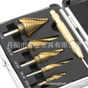 ชุดดอกสว่าน Danyang Hesheng 6 ชิ้น เคลือบไทเทเนียม เหล็กกล้าความเร็วสูง สำหรับเจาะเหล็กคาร์บอน พร้อมปลอกป้องกันทรงกรวย - Product Image 2