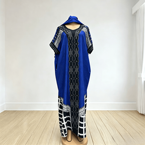 Abito Ampio da <span class=keywords><strong>Donna</strong></span> Africana di Tendenza 2026, Nuova Collezione Primavera/Estate 2026, Stampa Moda con Diamanti d'Acqua, <span class=keywords><strong>Taglie</strong></span> Forti - Product Image 5