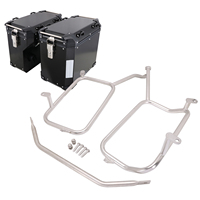 JFG 36L Boîte latérale de moto en aluminium sur mesure, surface argentée, ensembles de boîtes à bagages pour Triumph Tiger 900 2020
