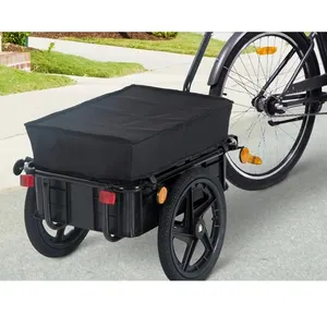 Bicycle Cargo Trailer Foldable Bike Luggage Storage Bike Trailer Steel Aluminum Carriage Tow Cart Shopping Cart