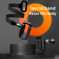 Pistolet de massage dorsal mains libres avec sangle, pistolet de percussion haute vitesse à double poignée pour la récupération musculaire et le massage des tissus profonds