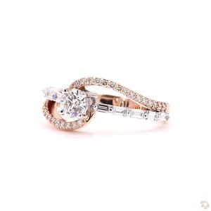 Bague en or diamantée moderne pour femme, élégante, luxueuse, cadeau de fiançailles, de mariage, bijoux fins, magnifique brillance - Product Image 1
