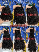 Vente en gros Extensions de cheveux humains vietnamiens bruts Pixie bouclés avec cuticule alignée super doublement étirée