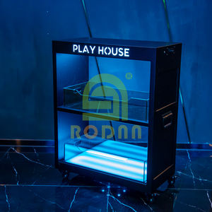 Rodnn Three Tiers Champagne Bottle <b>Display</b> <b>Racks</b> LED Cabinet HEINEK - Product Image 3