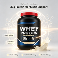 Poudre de Protéine de Lactosérum Sans OGM et Sans Gluten, Marque Blanche, Complément Nutritionnel Sportif pour le Soutien à la Prise de Masse Musculaire et à la Récupération, Faible MOQ