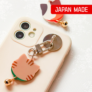 Breloques de téléphone mignonnes et kawaii en forme de chat japonais avec clochette, en vrac pour coques de téléphone - Product Image 1