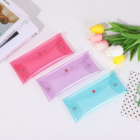 Nouvelles Tendances : Portefeuille Portable Réutilisable en Vinyle PVC Scintillant, Pochette de Rangement pour Billets, Enveloppe Transparente avec Fermeture à Pression