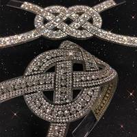 Strass décoratifs en verre flash de mode en gros pour sandales et pantoufles pour femmes, matériaux finis