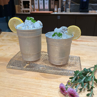 Tasses à boire froides de boisson réutilisable de verres personnalisables tasses de refroidissement de bière en aluminium recyclables de 16 onces
