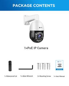 Caméra PTZ 4COVR 8Mp, capteur Sony 4K, zoom optique 20X, conversation bidirectionnelle, suivi automatique des personnes, caméra IP de sécurité extérieure PoE 4k PTZ - Product Image 6