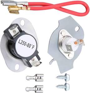 279816 Kit de coupure thermique pour sèche-<span class=keywords><strong>linge</strong></span> <span class=keywords><strong>Thermostat</strong></span> à fusible thermique pour sèche-<span class=keywords><strong>linge</strong></span> électrique remplace AP3094244 279816VP 3399848 3977393 PS334299 - Product Image 2