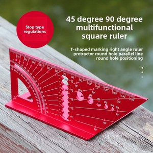 Chế biến gỗ hợp kim nhôm <span class=keywords><strong>3D</strong></span> MITRE góc công cụ đo lường, ba chiều các mặt hàng đo gỗ Ống thợ mộc kỹ sư - Product Image 6