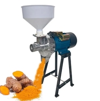 Moulin à disques manuel humide/sec pour maïs 220V avec moteur – Broyeur à poudre manuel humide/sec