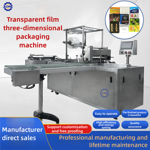 Touch Screen Flow Packing <b>Wrap</b> Film Machine Hot Sealing Film Shrink Packing Machine Transparent <b>Plastic</b> Packing Film Machine - Product Image 2