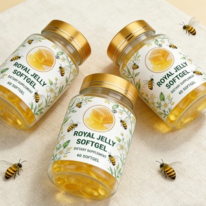 Capsules de gelée royale lyophilisée en vrac, 500 mg, 1000 mg, avec logo personnalisé OEM, vente en gros, supplément de gelée royale en gélules molles - Product Image 2
