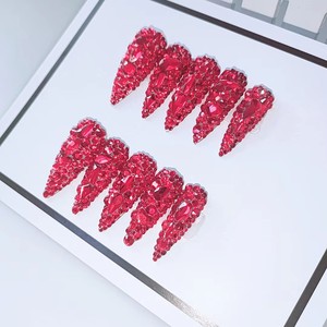 Diseño 100 colección alta calidad 10 Uds Press-On francés cuadrado <span class=keywords><strong>uñas</strong></span> postizas lujo hecho a mano Gel acrílico para dedos arte hecho a mano - Product Image 5