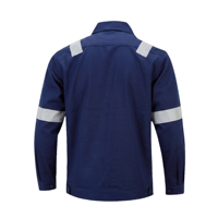 Veste de travail en coton avec logo personnalisé, bandes réfléchissantes, résistante à l'usure, multi-poches, vêtements de sécurité industrielle pour hommes