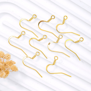 18K Gold Plated Brass Oversized Ear <b>Hooks</b> with Gold Plating DIY <b>Earring</b> Accessories and Craft Materials A05 - Product Image 3