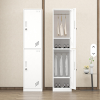 Armoire / casier en acier à 2 portes, simple et durable, pour le rangement à domicile, en usine et à l'hôpital (conception démontable)