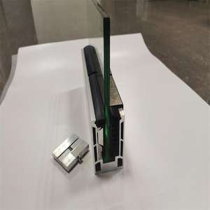 الألومنيوم كليب على شكل حرف U الأخدود درابزين زجاجي بدون إطار السحابات الدرج حمام سباحة سور شرفة السور - Product Image 6