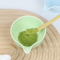 Ensemble de bols à matcha en céramique japonaise personnalisés, en grès, style macaron, avec bec verseur, tasse à matcha japonaise Katakuchi faite à la main