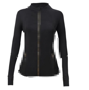 Haut de <span class=keywords><strong>sport</strong></span>/yoga à manches longues pour <span class=keywords><strong>femme</strong></span> CPY1-1, <span class=keywords><strong>veste</strong></span> Lu personnalisable avec logo et fermeture éclair dorée, <span class=keywords><strong>veste</strong></span> zippée de <span class=keywords><strong>sport</strong></span> - Product Image 1