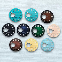 Cadran NH38 Lumineux Vert Intense pour Montre 30,5 mm, en Acier Inoxydable Creux Type Nautilus, Composant de Montre Durable et Authentique