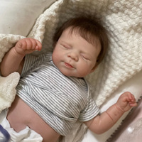 Poupée Reborn en Silicone Vinyle de 49 cm, Nouveau Style Adorable, Poupées Bébé Réalistes en Silicone de 19 Pouces, Jouets Réalistes pour Enfants, Poupées Bébé en Silicone pour Filles