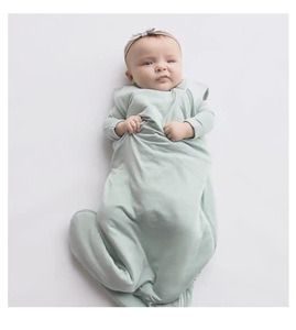Sacs de couchage solides en bambou personnalisés pour bébés 0.5 et 1.0 <span class=keywords><strong>Tog</strong></span> sac de couchage tricoté pour enfants grande taille avec fermeture à glissière - Product Image 3