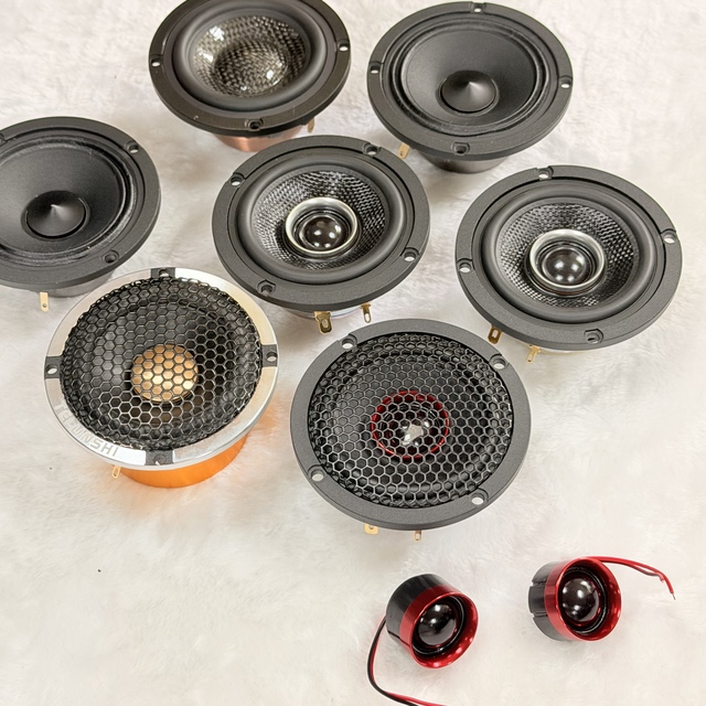 High Quality 2.5 Inch Midrange Car Speaker with Carbon Fiber Cone Automotive Audio System Upgrade Type Siren