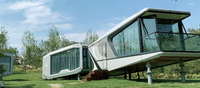 Maisons mobiles de type capsule spatiale prêtes à l'emploi, lit d'hôtel, conteneurs habitables, maisons mobiles de type conteneur haut de gamme pour hôtels et résidences