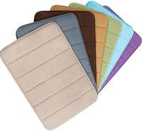 Tapis de bain antidérapant en mousse à mémoire de forme FIGOO-Soft, tapis absorbant fabriqué à la machine pour salle de bain, douche, cuisine, tapis de sol décoratif, tapis de sol pour les pieds