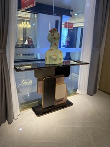 Boutique Entrance <strong>Table</strong> High Quality Solid Wood <strong>Mirrored</strong> Entryway <strong>Console</strong> <strong>Table</strong> Home Villa Living Room - Product Image 2