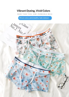 Celana Boxer Pria Mid-Rise Bahan Mesh Semi-Transparan Sutra Es Model Bullet Terpisah Ramah Kulit Bernapas Mesh Printing ODM
