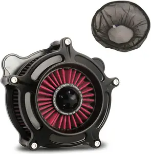 Motorcycle accessory Turbine Air Cleaner Red Intake Filter Fit For Harley Dyna 2000-2017 Softail Fatboy 2000-2015