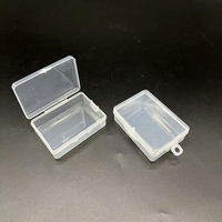 Boîte de rangement rectangulaire en plastique PP transparent personnalisée mallette de collecte avec couvercle à charnière conteneur à couvercle rabattable pour bijoux