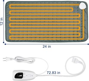 <strong>Electric</strong> <strong>Heating</strong> <strong>Pad</strong> 6 Heat Settings Auto Shut Lightweight Overheat Protection for Back/Neck/Knee/Arms/Legs/Shoulder - Product Image 4