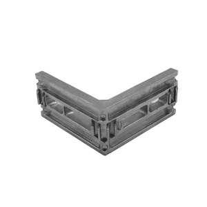 Aluminium Profiel Metalen Haakse Glijbaan Platte Hoekbeugel Kruisje L Met Plastic Dop - Product Image 4